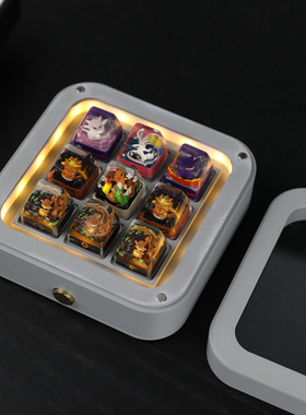 Alightstone键帽收纳盒展示带灯款机械键盘个性键帽防尘展示盒子