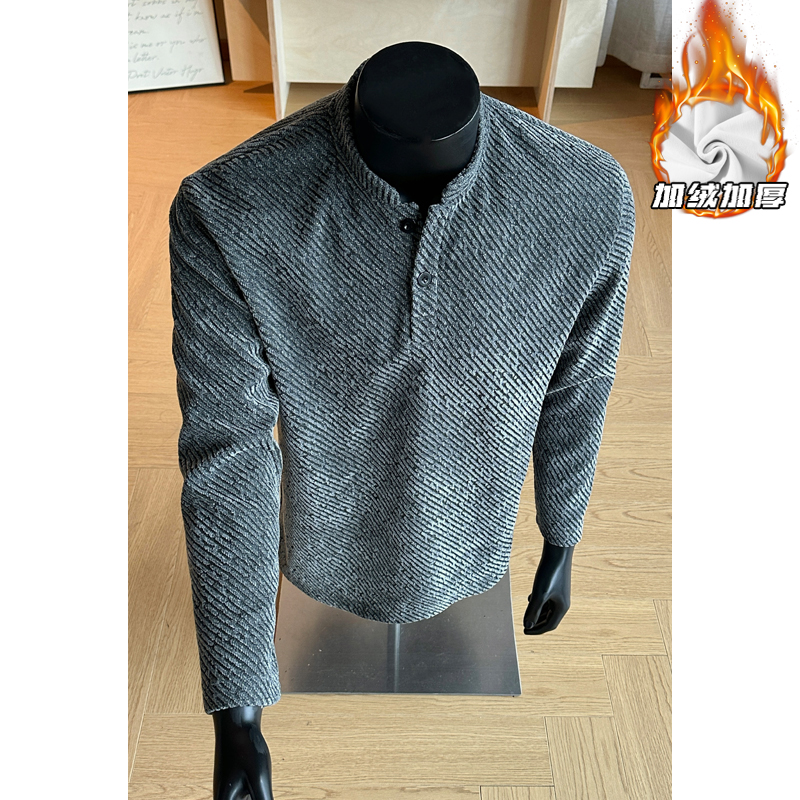 2025HT251058加绒港风假模大码立领T恤M-5XHT251062-特P29，男装T恤，奇怪漫猴工厂店