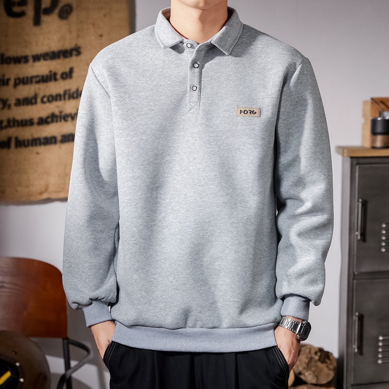 翻领长袖秋冬季新款重磅POLO衫，男装T恤，奇怪漫猴工厂店