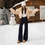 丹宁蓝常规长裤