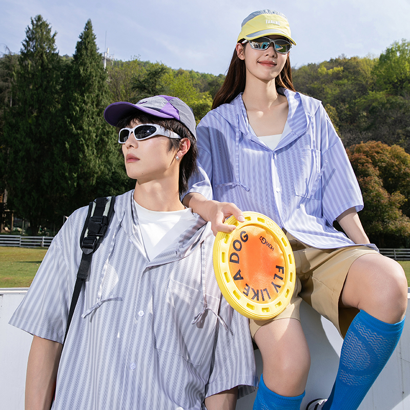 2025年夏季新款日系复核短袖轻薄百搭宽松休闲工装衬衣，男装衬衫，奇怪漫猴工厂店