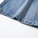 秋冬美式复古阔腿弯刀牛仔裤水洗垂感慵懒风拖地舒百搭宽松，女装休闲裤，奇怪漫猴工厂店