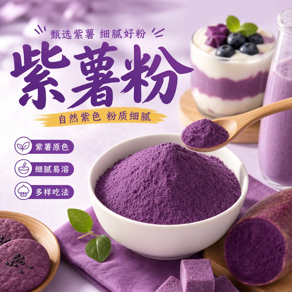 谷本道元紫薯粉果蔬粉家用面点调色蛋糕甜品冰皮月饼芋圆烘焙原料