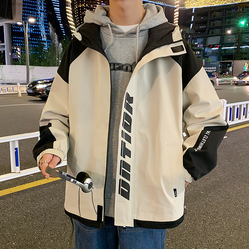 A436-8029-P702023秋季新款日系港风宽松青年外套休闲夹克上衣潮,男装夹克,电商A436