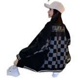 外套中性BF风春秋休闲棒球服新款韩版宽松学生夹克A436-5760-P88，男装夹克，电商A436