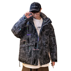 935 P249控价328冬季新款保暖炫彩外套潮流帅气男潮牌羽绒服情侣图片