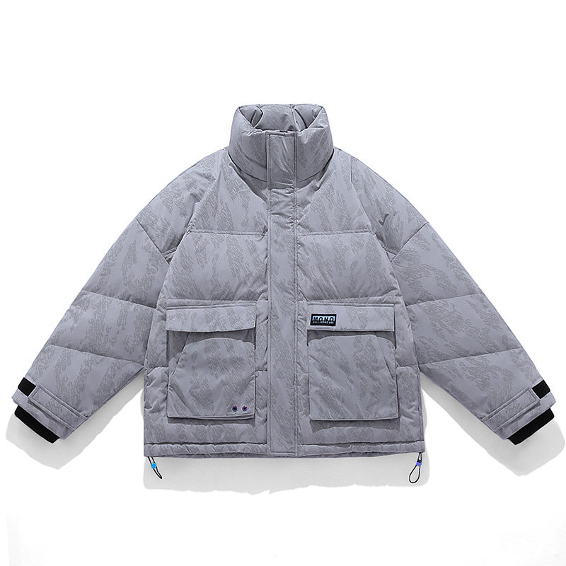 930 冬装新款90%白鸭绒平铺变色羽绒服男工装外套图片