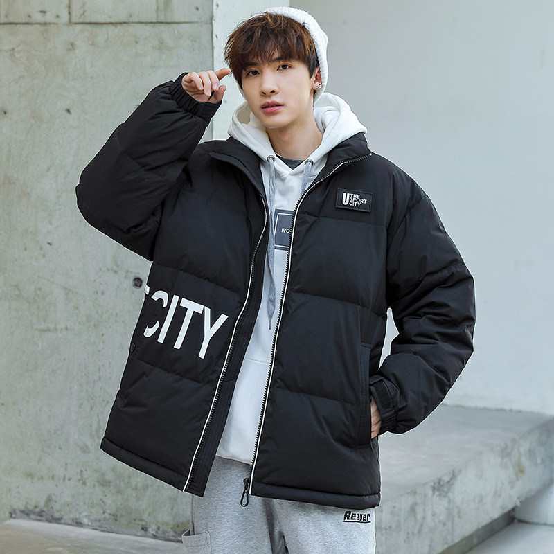2020冬季新款港风保暖立领羽绒服男百搭外套 A436-W908-P165图片