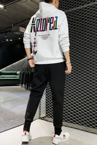有现货 2021春季新款炫彩印花男士休闲运动套装 A436-192207图片