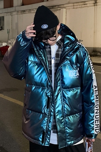 921 P190控价258羽绒服男冬季新款潮牌ins港风外套轻薄亮面冬装男图片