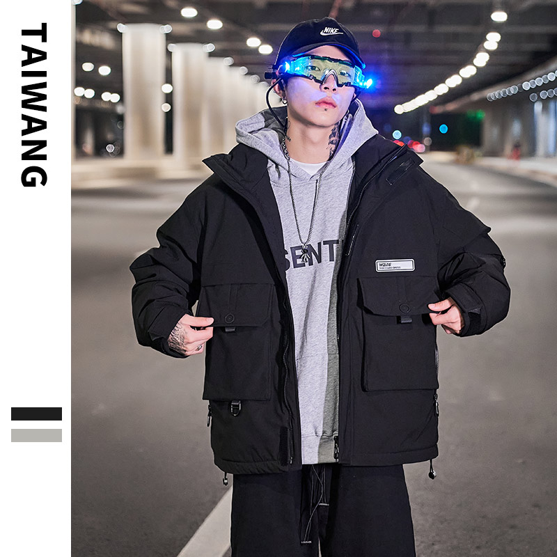 9202020冬装新款潮牌炫彩字母羽绒服男士外套,男装羽绒服,电商A436