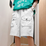 2023新款港风夏季纯棉百搭多袋工装短裤男A436-5231-P65控价88，男装休闲裤，电商A436