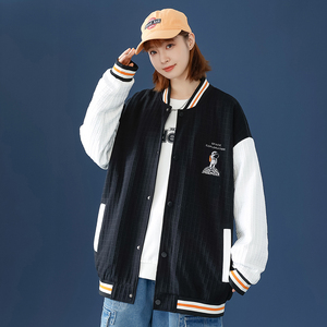 A436-6706-P85 2024春季新款港风宽松立领棒球服休闲青年夹克外套图片