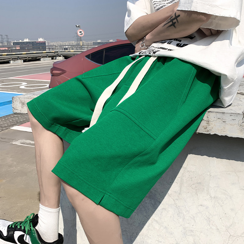 港风纯棉男短裤夏季休闲五分裤2023新款潮流A436-5239-P45控价60,男装休闲裤,电商A436
