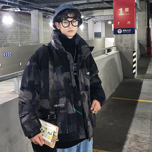 港风抖音同款面包服立领箱型外套男保暖抗菌羽绒服 436-915图片