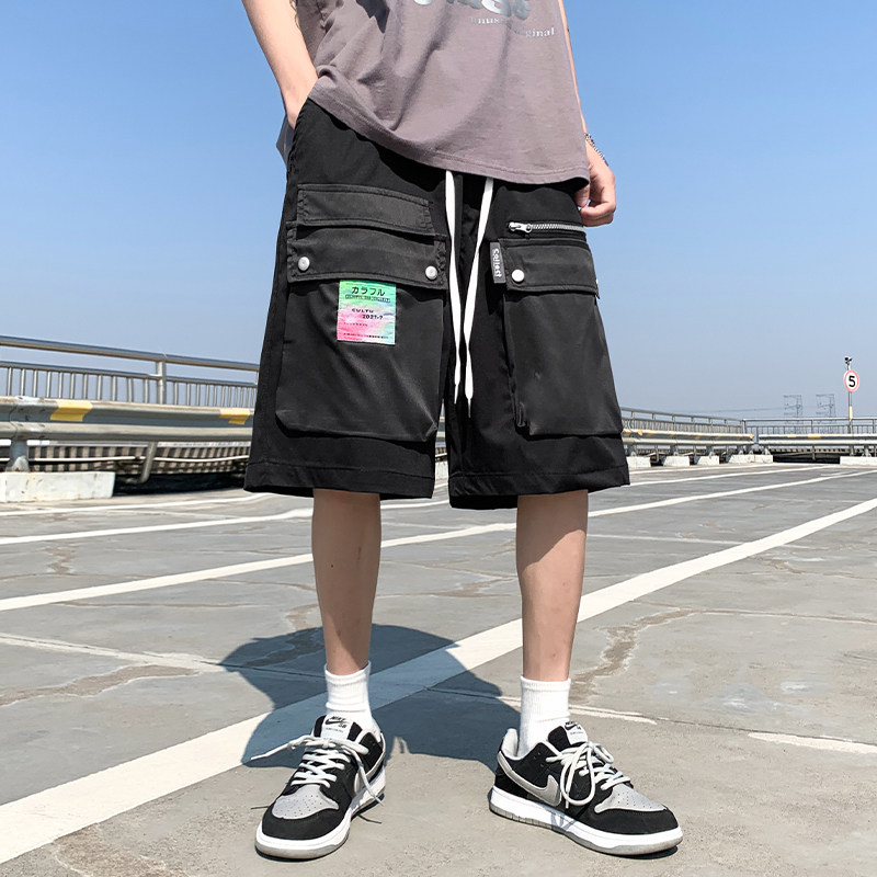 2023夏季复古宽松工装机能风大口袋五分裤男A436-5233-P45控价60,男装休闲裤,电商A436