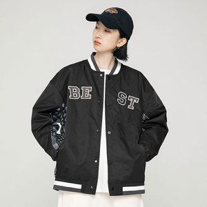 A436-7819-P105 2023春季新款无影墙立领外套腰花上衣棒球服夹克图片