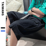夏季工装短裤男潮流宽松休闲克莱因蓝五分裤A436-5235-P58控价78，男装休闲裤，电商A436