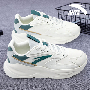 安踏不羁男鞋2026新款冬季皮面保暖男士皮面保暖跑步鞋运动休闲鞋