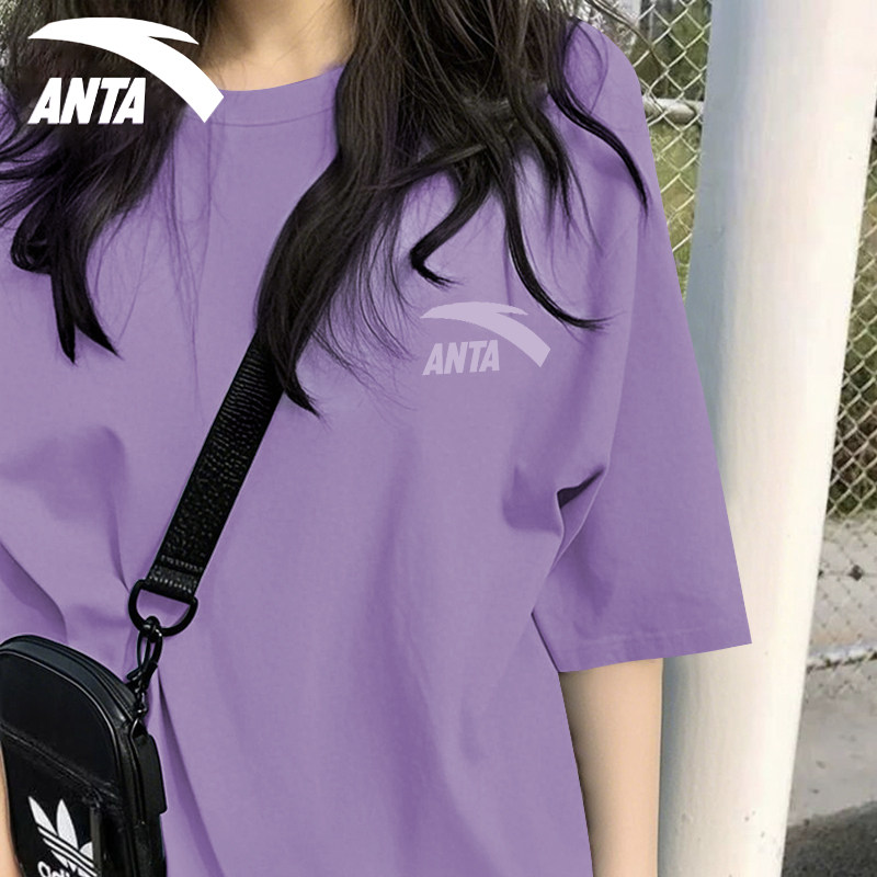 安踏短袖女圆领休闲2026夏季新款