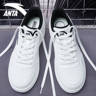 安踏板鞋男正品官方旗舰店2026新款冬季透气白色厚底休闲潮运动鞋