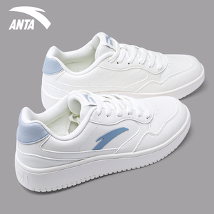 安踏板鞋男款官方正品2025秋冬新款皮面低帮男生小白鞋子休闲男鞋