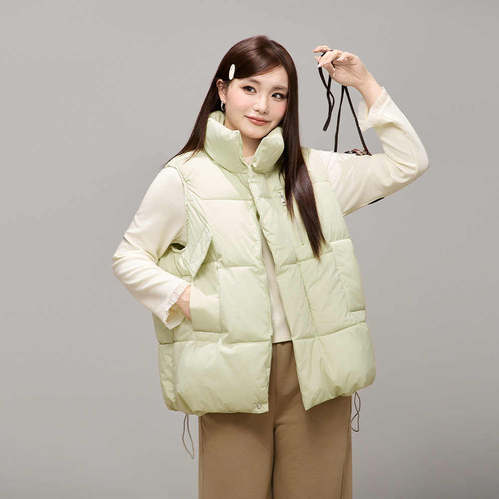 韩系藏肉立领直筒棉服冬装胖mm大码女装宽松显瘦马甲外套66098,女装/女士精品,大码棉服,淘宝优惠券,粉丝福利购,淘宝优惠卷