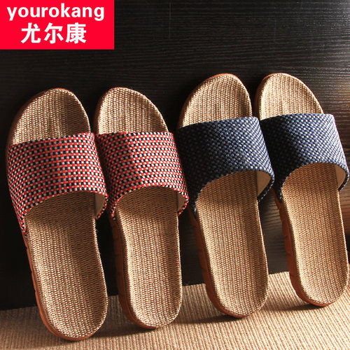 夏季亚麻拖鞋软底防滑