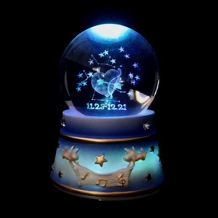 十二星座专属水晶球音乐盒天空之城可旋转摆件送情侣走心的礼物