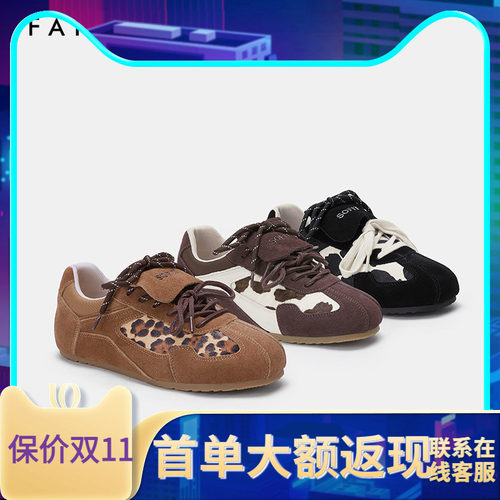 商场同款女鞋单鞋色非德训鞋平底