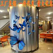 仿真蝴蝶装 饰商场走廊酒店4S店dp点吊挂活动布置蓝色蝴蝶道具摆件