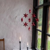 小众轻奢低调高级秩序感六芒星动态平衡挂件空中吊饰风铃玄关软装