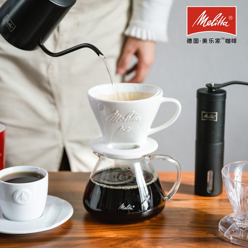 melitta美乐家101手冲咖啡过滤器102冲杯滴漏式陶瓷咖啡过滤杯