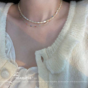 如蝶在野 韩国小众项链合集 串珠项链珍珠项链 搭遍衣柜