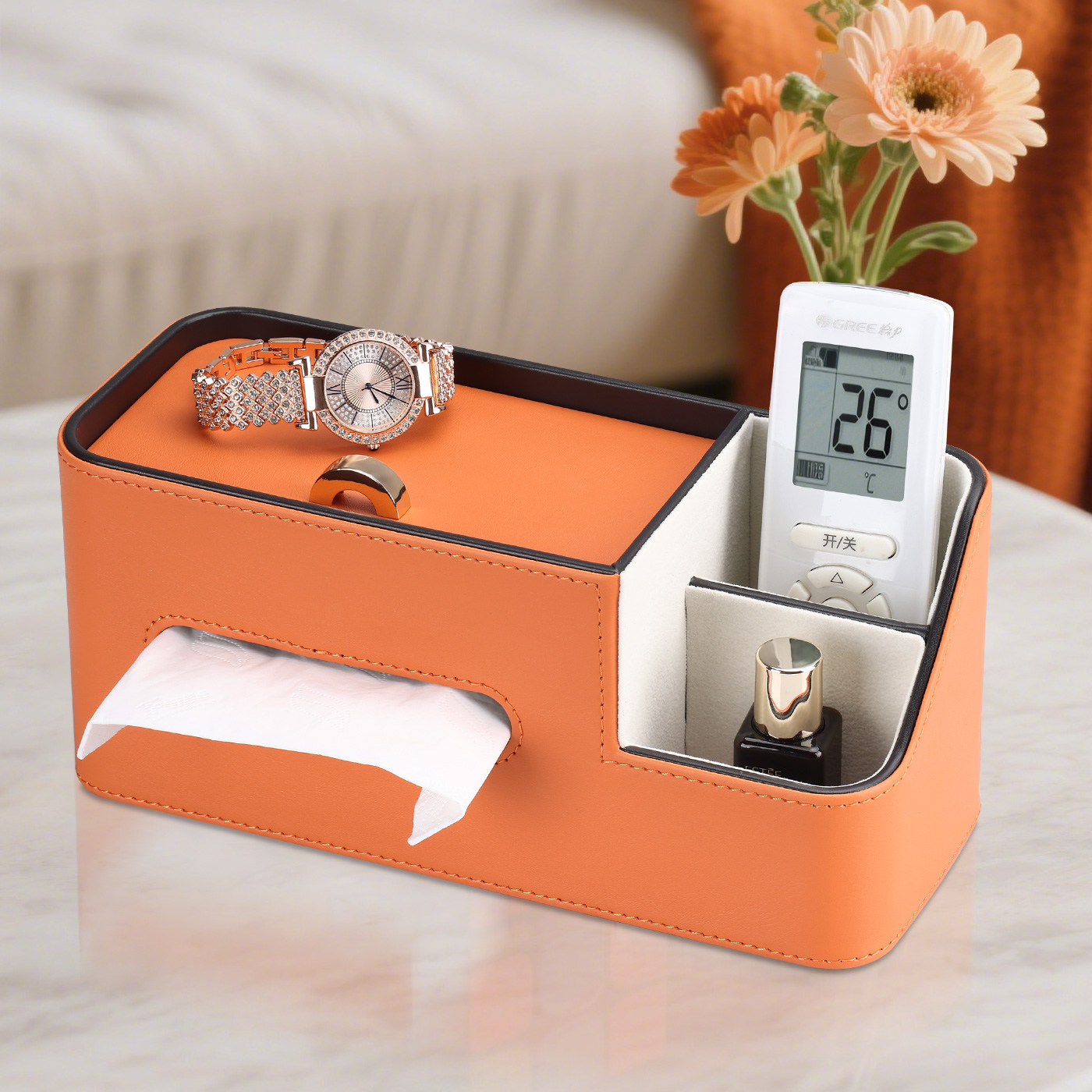 纸巾盒客厅轻奢高档卧室家用高级感新款茶几桌面遥控器收纳卫生纸