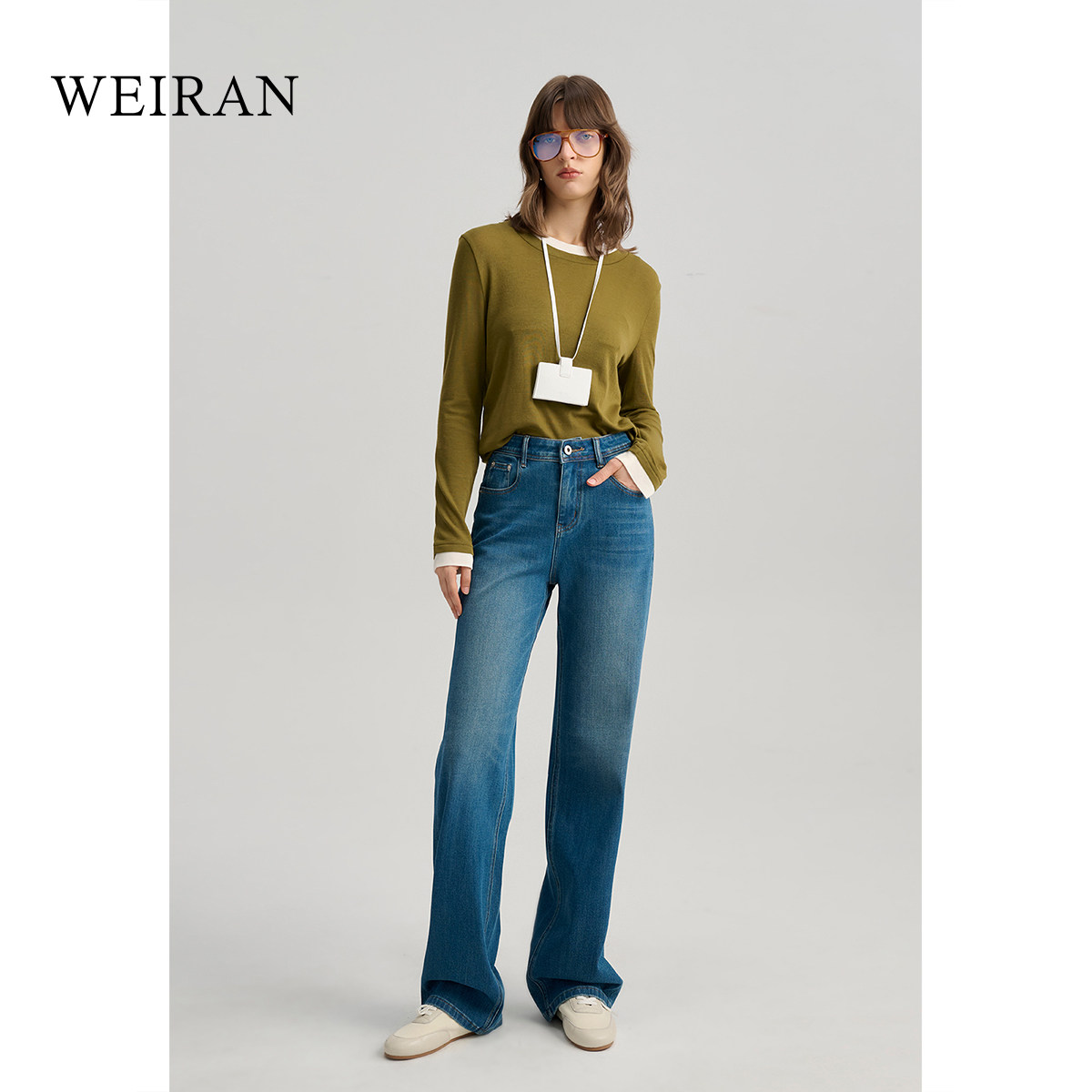 【为面料买单】高腰直筒牛仔裤女