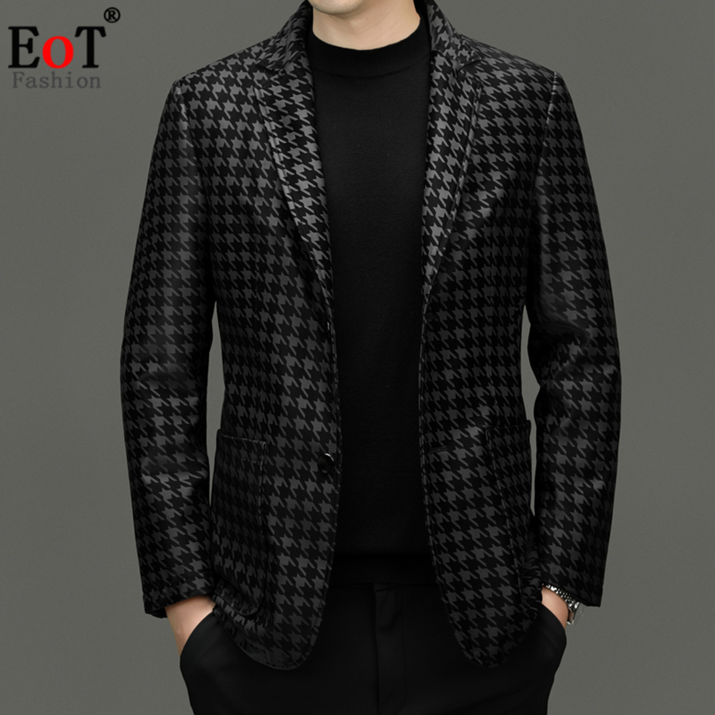 海宁真皮皮衣休闲西服可脱卸内胆