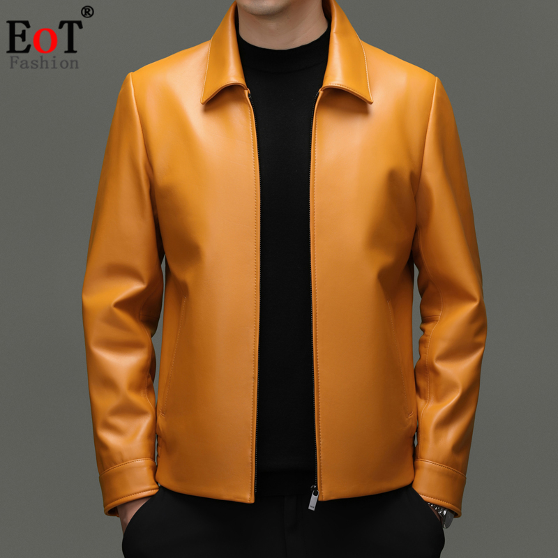 真皮皮衣男外套绵羊皮秋冬皮夹克