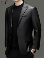 Haining genuine leather men's business casual fitted small suit, high-end sheepskin suit jacket autumn new style thumbnail 3