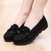 工作软底防滑中老年休闲鞋 老北京布鞋 妈妈鞋 豆豆鞋 春秋新款 女单鞋