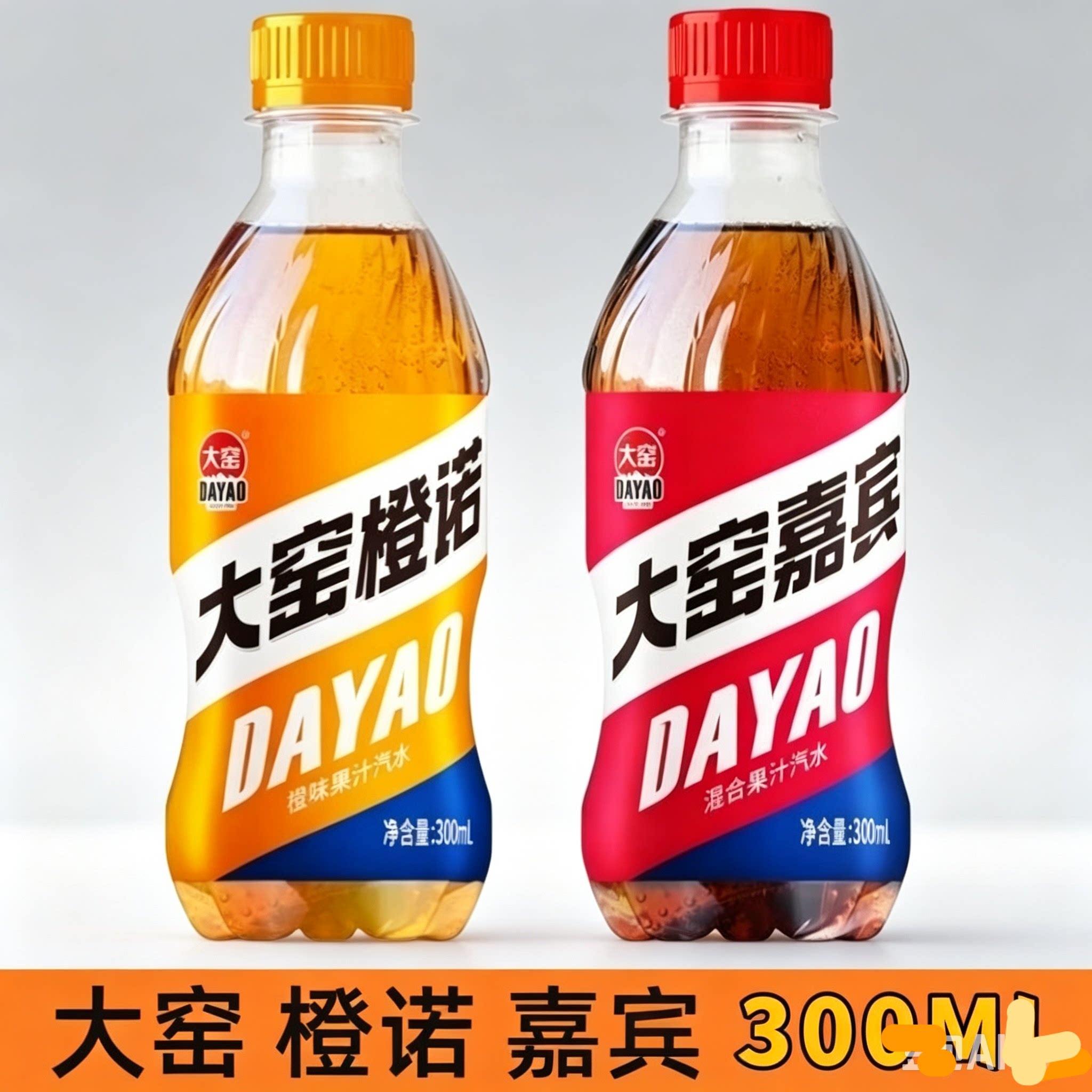 大窑嘉宾橙诺迷你瓶300ml迷你小瓶果味碳酸饮料吴京代言特价批发