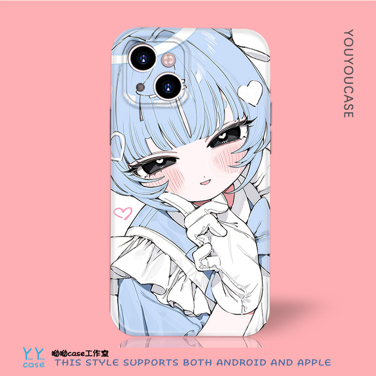 新款日系二次元甜酷少女适用iphone17promax苹果IMD电镀银磁吸华为荣耀400菲林光面小米civi5一加ace6手机壳