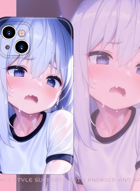 日系动漫萝莉AWSL卡哇伊少女适用于苹果15手机壳iphone14promax全包13pro防摔plus12小众华为红米vivoneo软壳