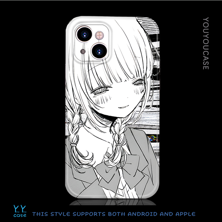日系复古暗黑动漫萝莉适用iPhone13promax苹果12mini全包xr光面15plus华为pura70opporeno9红米k60手机菲林壳
