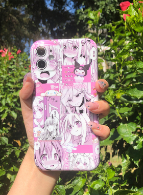 粉色二次元少女库洛米适用iphone8PXR苹果12proMAX安卓硅胶手机壳