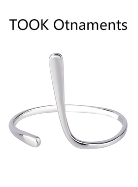 TOOK Otnament新款S925素银开口戒指女 小众设计高级感送女友生日