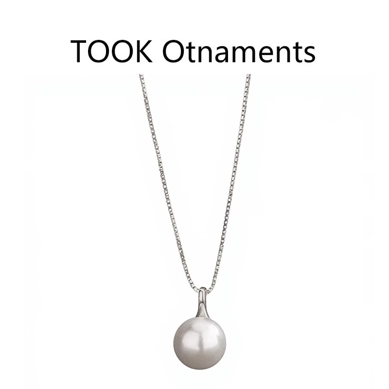 TOOK Otnament新款S925纯银珍珠吊坠项链女小众设计精美锁骨链ins