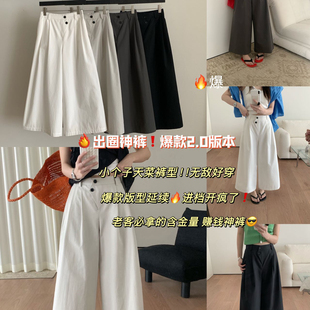 赚钱裤 型两粒扣双褶九分休闲裤 2.0进档开疯显瘦好版 款