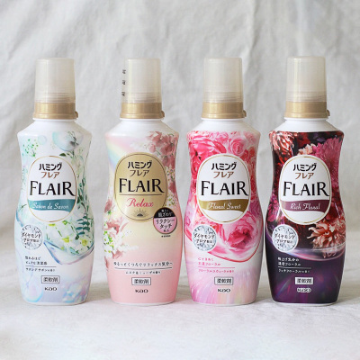 日本进口花王FLAIR衣物柔顺剂蓬松护色持久留香柔软剂花除静电