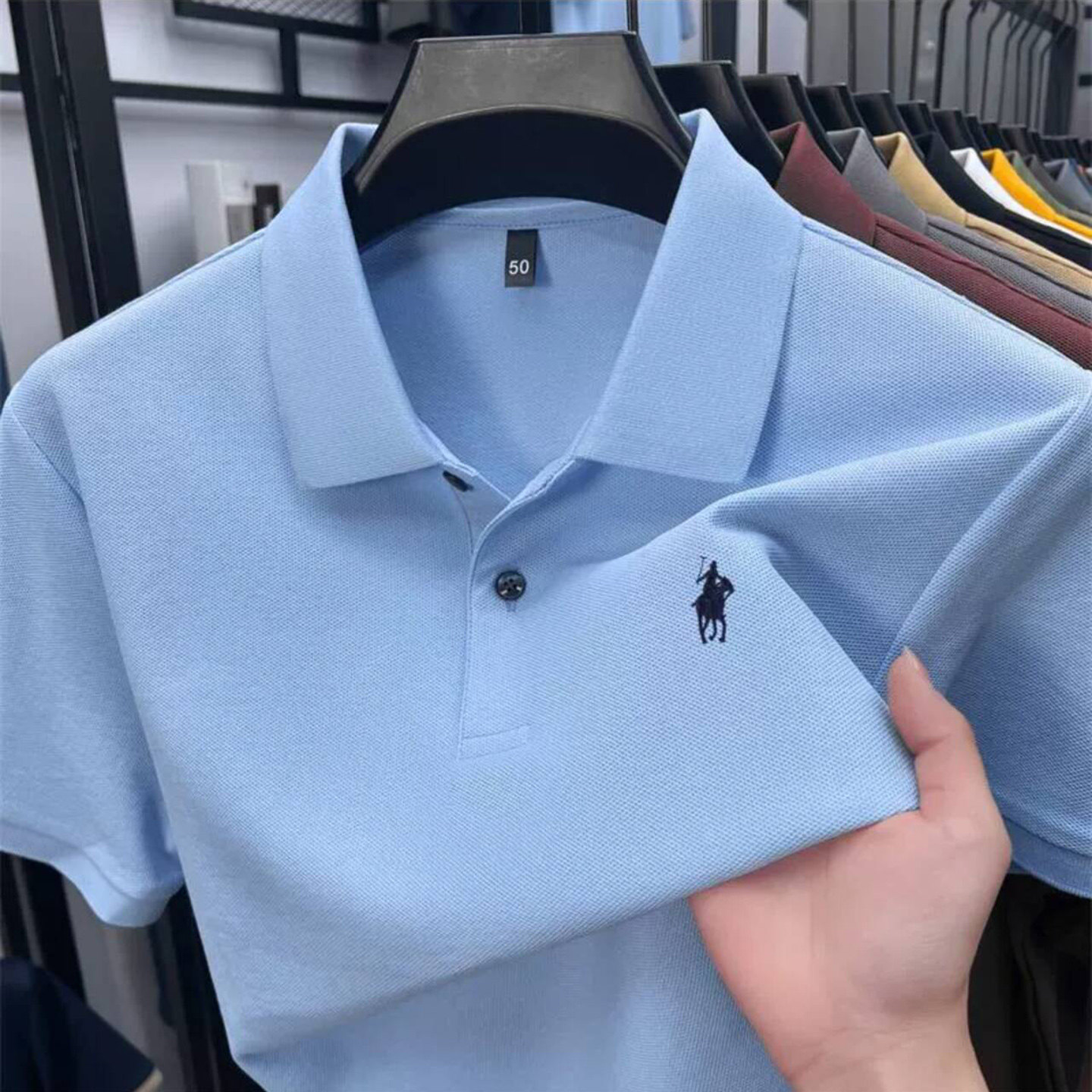 点击率男装推荐2026新款夏季纯棉男士POLO衫美式休闲短袖全棉T恤